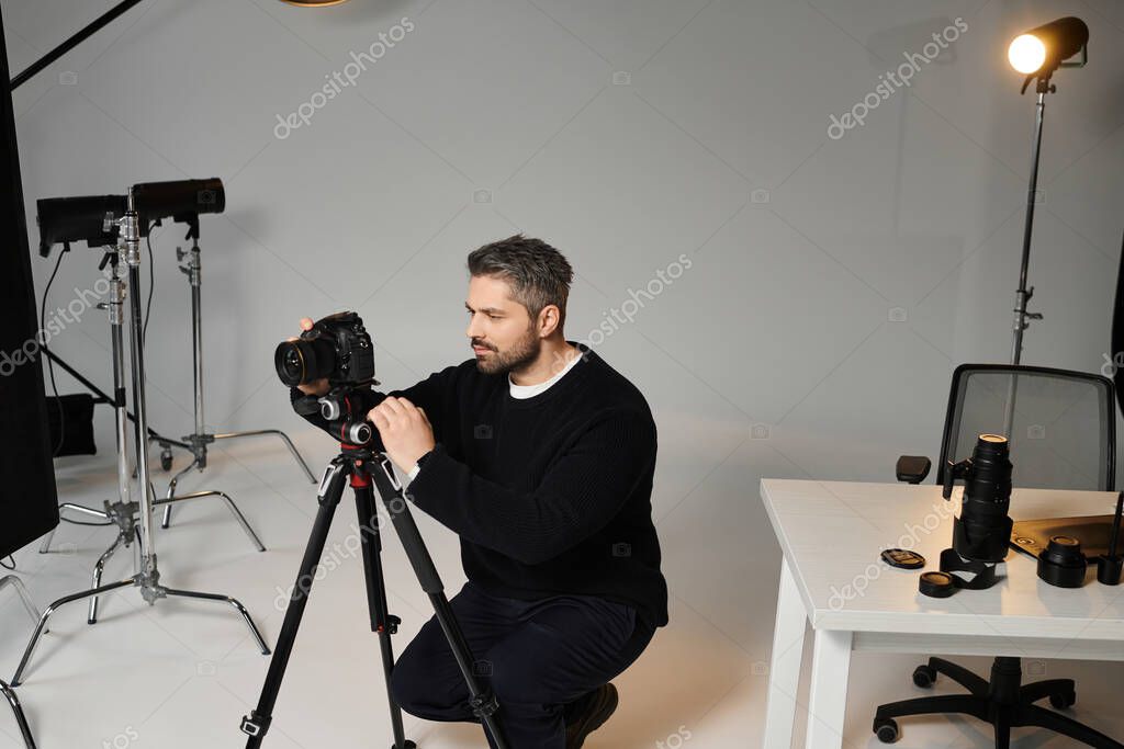 Objectifs photo sur fond clair